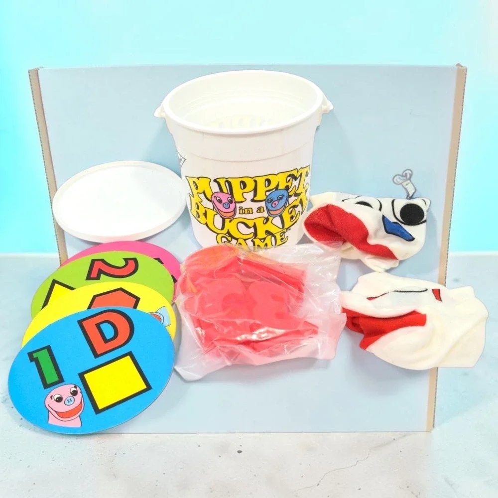 VTG 80s AppleStreet Puppet in a Bucket Game Preschool Learning Toy 1987 New Rare